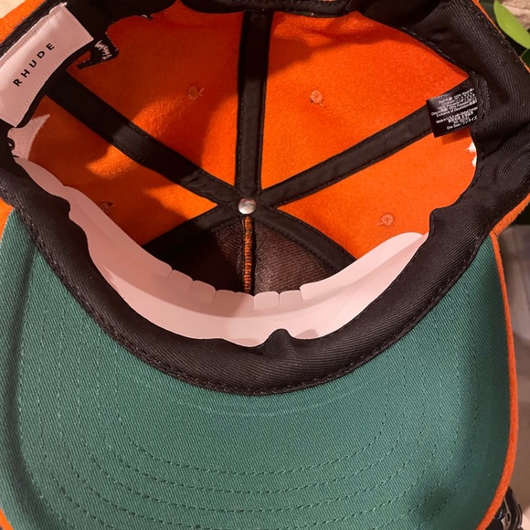 Rhude Vibrant Orange Cap with White Logo - Picture 12 of 13